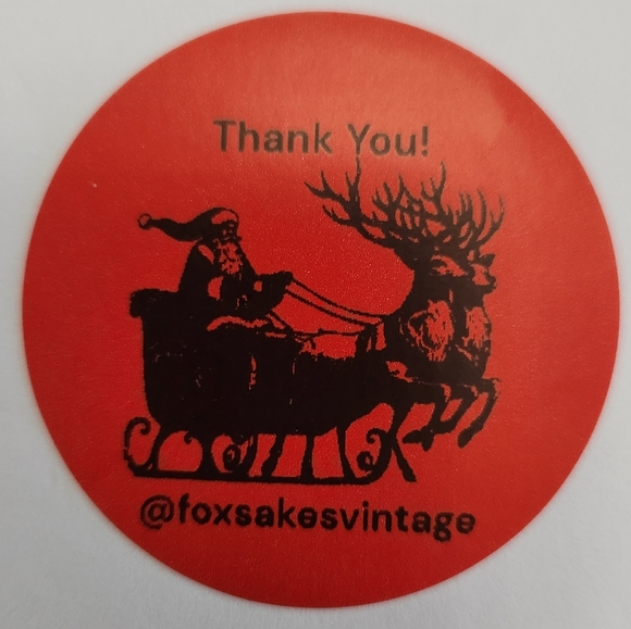 100 Christmas Customized Thank You Stickers - pick one design - Picture 7 of 16